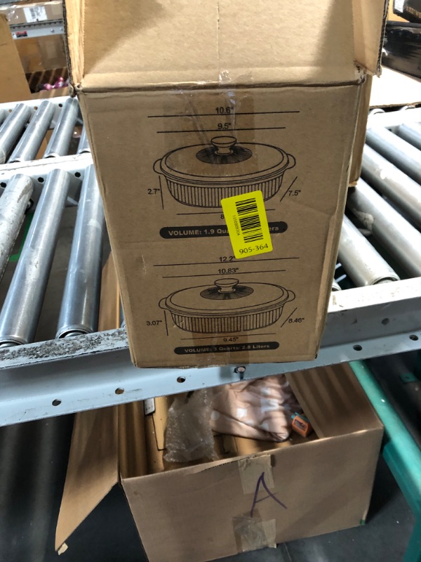 Photo 1 of (missing pieces) MCIRCO 4-Piece Glass Casserole Baking Dish, Set of 2 Casseroles With Glass Lids, 1.9 Qt and 3 Qt