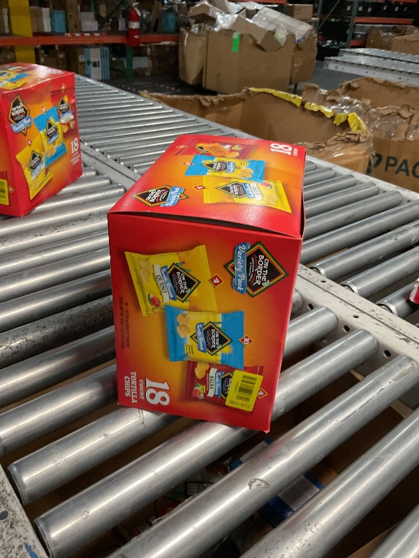 Photo 1 of *** EXPIRATION: February 9, 2026 *** On The Border Tortilla Chips Variety Pack, 18 Count Single-Serve Bags (1 oz Each) – Includes Tortilla Rounds, Queso Flavored Tortilla Rounds, and Salsa Flavored Tortilla Rounds – Perfect for Snacking, Lunches, and On-t