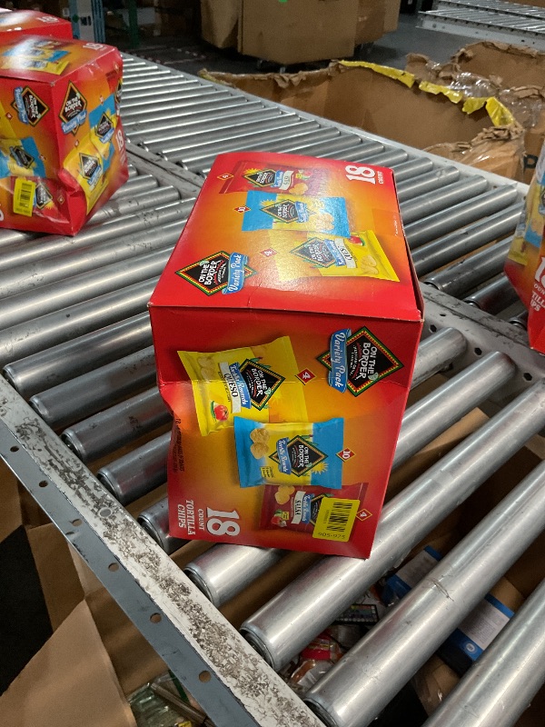 Photo 1 of *** EXPIRATION: February 9, 2026 *** On The Border Tortilla Chips Variety Pack, 18 Count Single-Serve Bags (1 oz Each) – Includes Tortilla Rounds, Queso Flavored Tortilla Rounds, and Salsa Flavored Tortilla Rounds – Perfect for Snacking, Lunches, and On-t