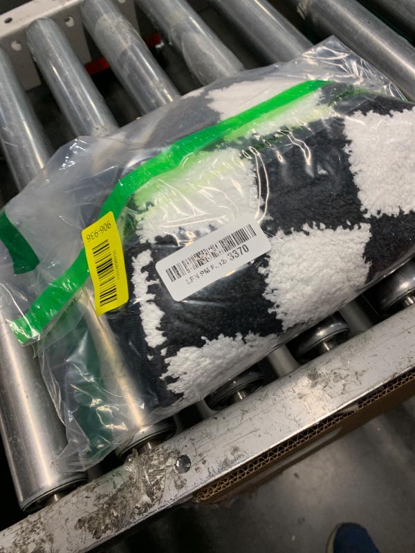 Photo 1 of **FACTORY SEALED**Sivilife Checkered Round Bath Rugs, Machine Washable Black and White 2ft Bath Rug for Non Slip Water Absorbent Bath Mat, Soft Plush Retro Circle Mat for Tub Shower Entryway