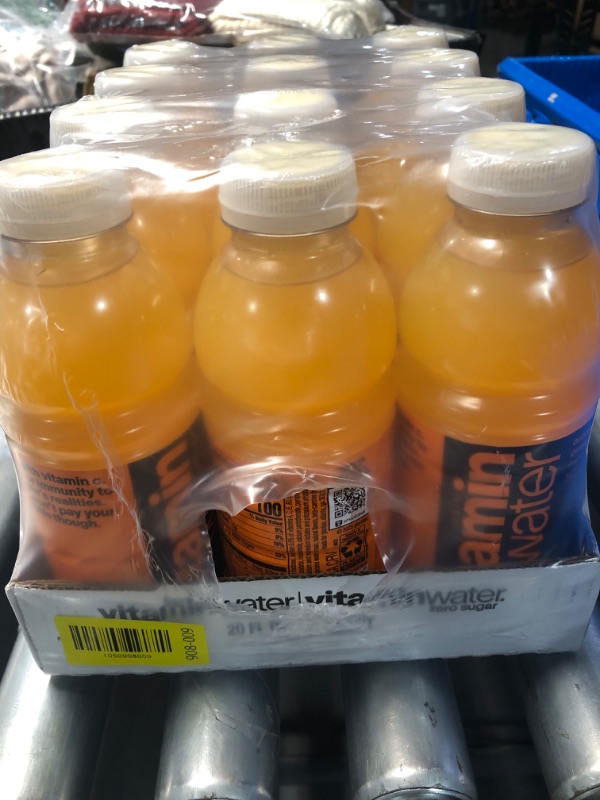Photo 1 of ******BEST BUY 11/10/2025******vitaminwater Essential Orange-Orange, Flavored Water Beverage, 20 fl oz Bottles, 12 Pack