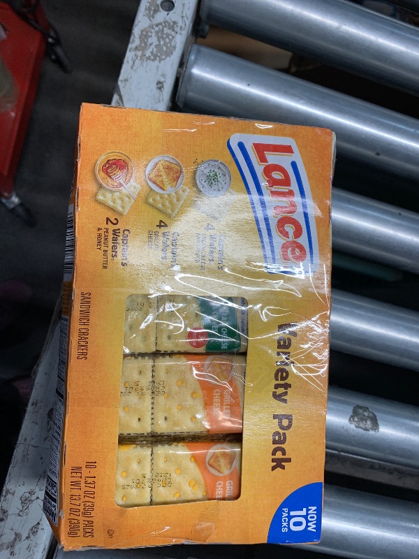 Photo 1 of ***** BEST BY 12/06/25*****Lance Sandwich Crackers, Captain's Wafers, Variety Pack, 10 Individual Packs, 6 Sandwiches Each