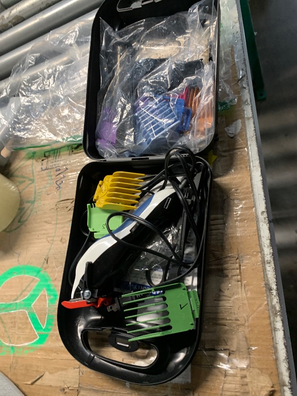 Photo 1 of ***(PARTS ONLY/ NON FUNCTIONAL)***Wahl Clipper USA Color Pro Complete Haircutting Kit with Easy Color Coded Guide Combs - Corded Clipper for Hair Clipping & Grooming Men, Women, & Children - Model 79300-1001M