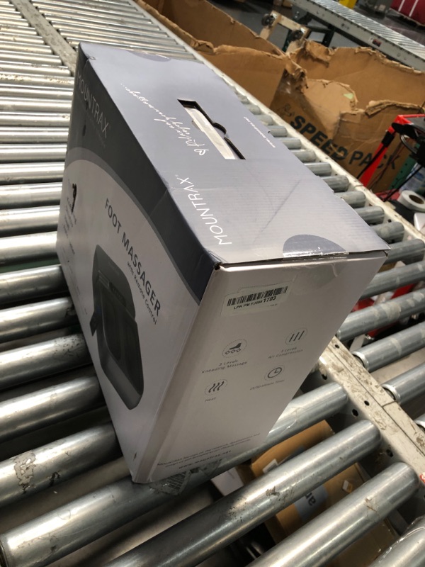 Photo 1 of MOUNTRAX Foot Massager Machine with Heat, Foot Massager for Plantar Fasciitis, Neuropathy Pain, Shiatsu Foot Massager with Remote, Fits Feet Up to Men Size 12 (Black)