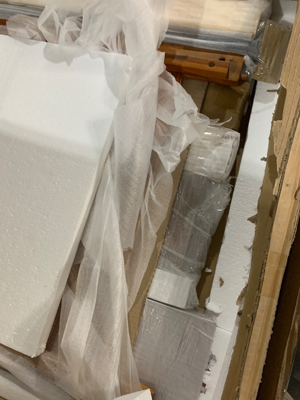 Photo 1 of Bme Oliver King Bed Frame and Headboard - 15-Inch Signature Design with Rattan Headboard, Bohemian and Mid Century Style, 12-Slat Wood Support, No Box Spring Needed - Easy Assembly, Caramel