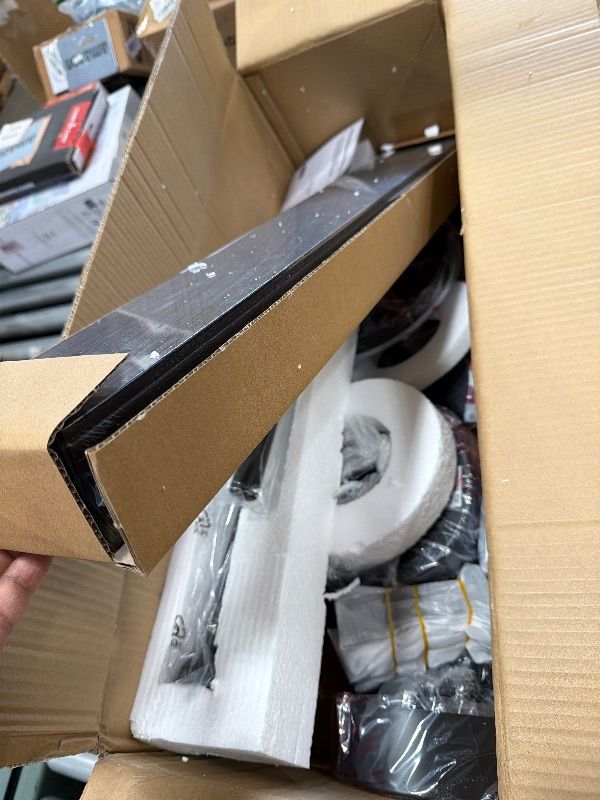 Photo 1 of ***USED/ITEMS MAY BE MISSING

Conciseer Modern 72 Inch Ceiling Fans with Lights and Remote,Living Room Office Library Cafe Outdoor Industrial, 3CCT Dual Color 8 Blades 6 Speed Reversible Quiet DC Motor, Black/Wood Grain