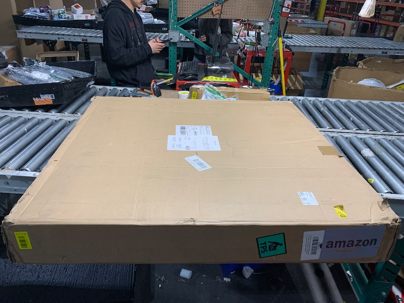 Photo 2 of Amazon Basics Bed Frame with Storage, Foldable Metal Platform, Sturdy Steel, No Box Spring Needed, 14 inches High, Tool-Free Setup, King Size, Black