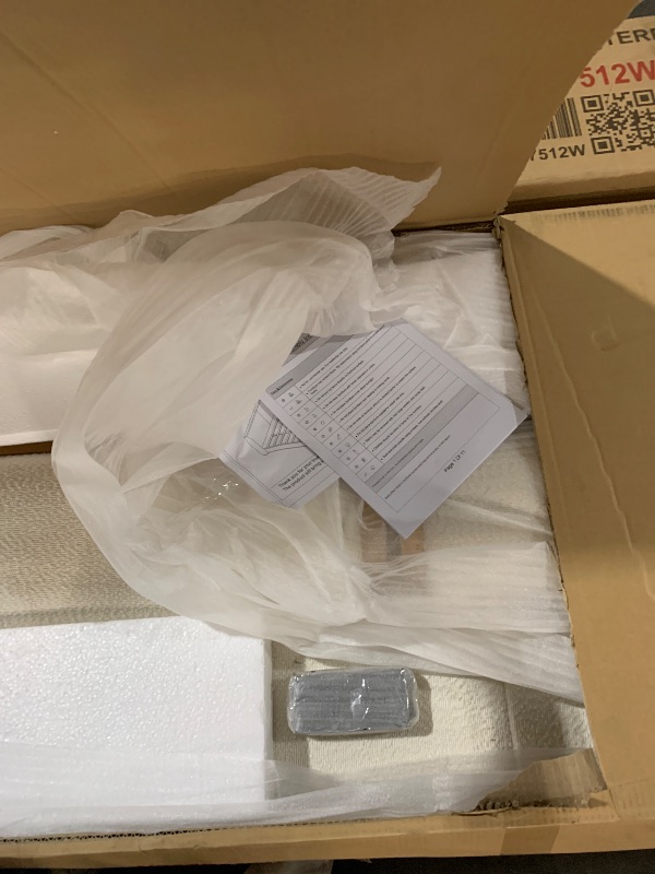 Photo 1 of ***Missing hardware ***
Christopher Knight Home Danet Boucle Upholstered King Size Bed Frame with Wingback Headboard, Modern King Bed Frame and Headboard, Wooden Slats Support, Easy Assembly, No Box Spring Needed, White