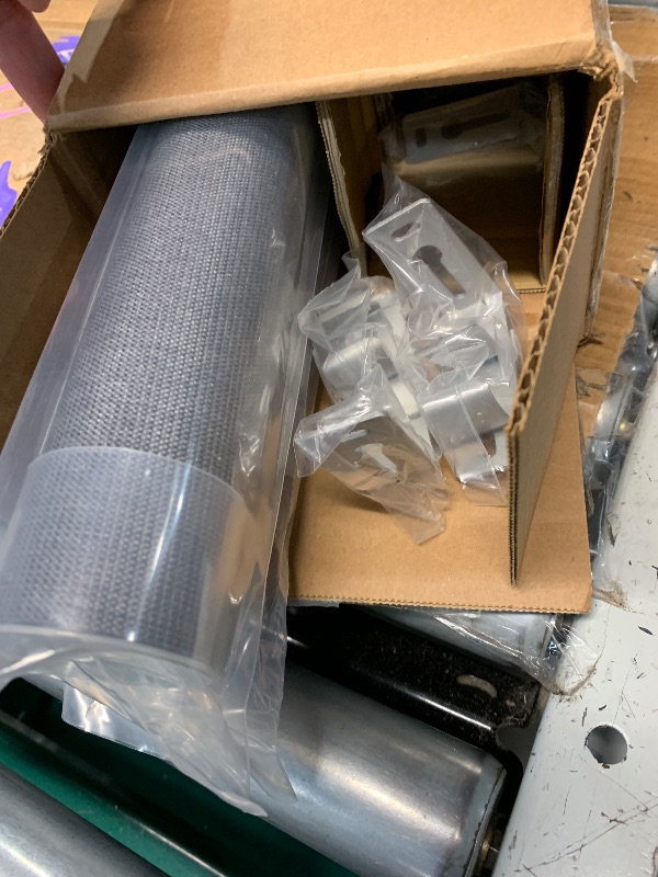 Photo 1 of ***FACTORY SEALED***
Woven Gray 6-Panel Single Rail Panel Track Extendable 48"-84" W x 91.4" H, Panel Width 15.75"