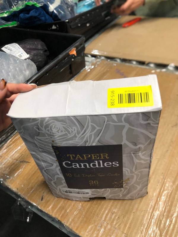 Photo 1 of ***DAMAGED - SEE NOTES/PICTURES***YOROXRG 36 Pack Ivory White Taper Candles, 7-8 Hours Burn Time, Unscented, Smokeless and Dripless, 0.8 x 10 Inch Dinner Candle Set for Household, Wedding, Party and Home Décor Candlesticks