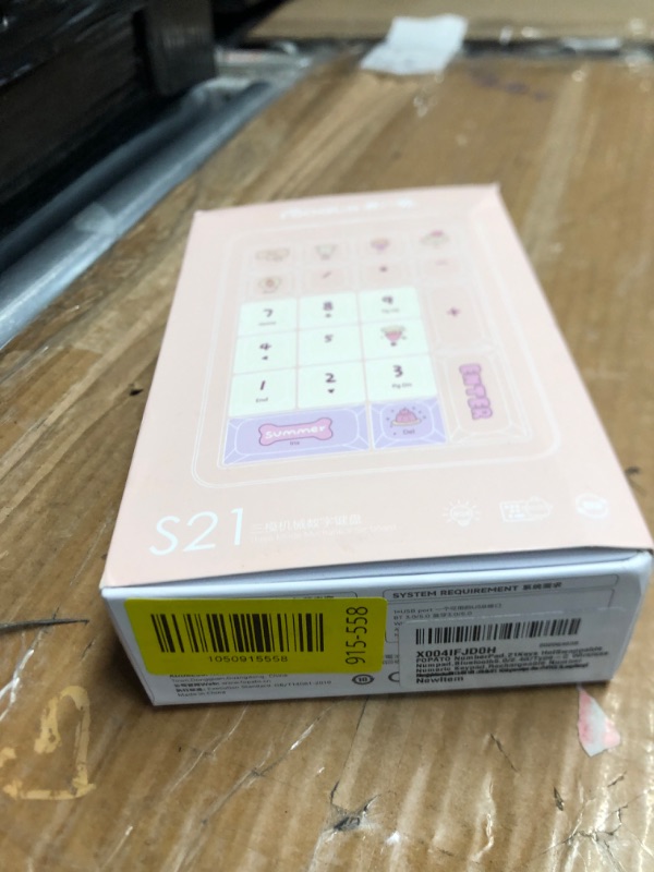 Photo 1 of FOPATO NumberPad,21Keys HotSwappable Numpad,Bluetooth5.0/2.4G/Type-C Wireless Numeric Keypad,Rechargeable Number keypad,RGB Gasket Structure Mechanical Keyboard with PBT Keycap for PC Laptop Notebook