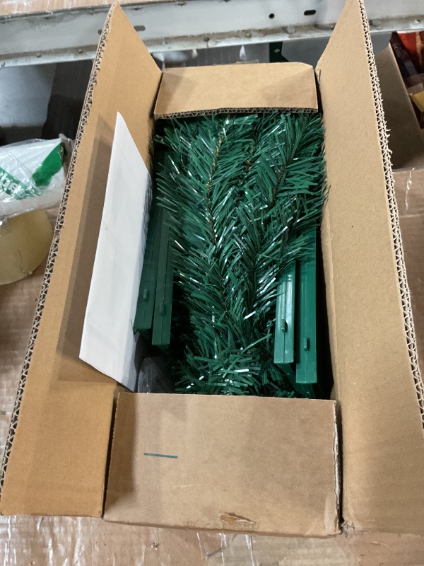 Photo 1 of [ Remote Control & 12 Modes ] 3 Ft Christmas Tree with Timer 50 Warm White & Multi Color Lights, 15 DIY Ornaments 3D Star Topper - Artificial Small Green Christmas Tree for Home Indoor Tables - Green