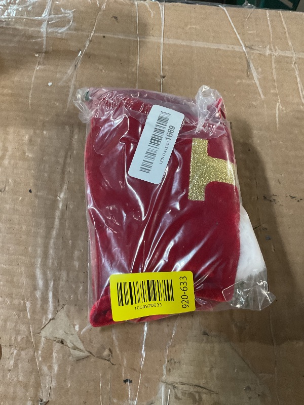 Photo 1 of ** Letter I in boot not T *** 20 Inches Monogrammed Christmas Stockings - Super Soft Plush Cuff Christmas Stockings with Initials, Large Embroidered Monogram Stockings with Letter for Xmas Fireplace Decoration- I