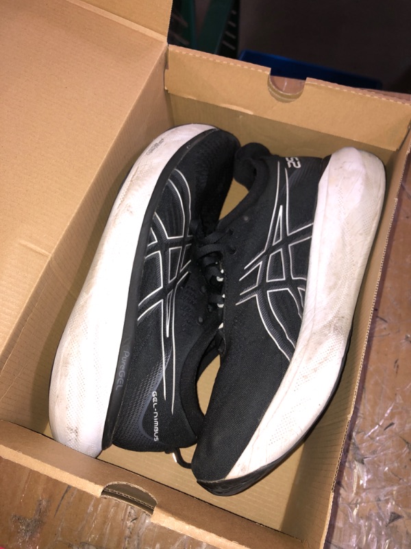 Photo 1 of ***DAMAGED - SEE NOTES/PICTURES*** ASICS Men's Gel-Cumulus 25 Running Shoes, 11.5men/13women, Black/Concrete