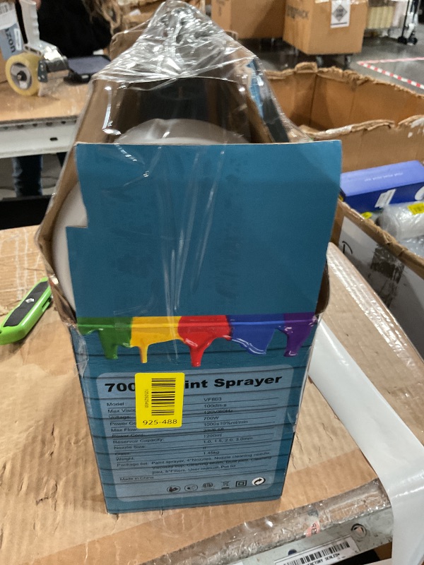 Photo 1 of ***(PARTS ONLY/ MISSING PARTS/ NON FUNCTIONAL)***VONFORN Paint Sprayer, 700W HVLP Spray Gun with Cleaning & Blowing Joints, 4 Nozzles and 3 Patterns, Easy to Clean, for Furniture, Cabinets, Fence, Walls, Door, Garden Chairs etc. VF803 Blue
