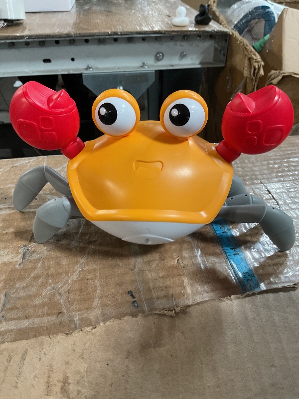 Photo 1 of (missing charging cord) Crawling Crab Baby Toy Gifts: Tummy Time Toys Walking Dancing Cute Essentials Electric Induction Sensory Stuff
