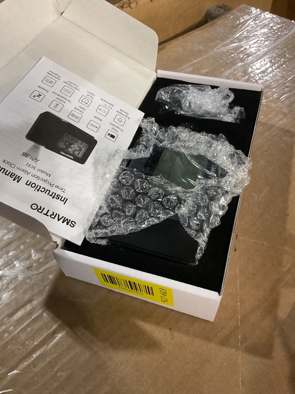 Photo 1 of (used) SMARTRO Digital Projection Alarm Clock for Bedrooms with Indoor Thermometer Hygrometer, USB Charger