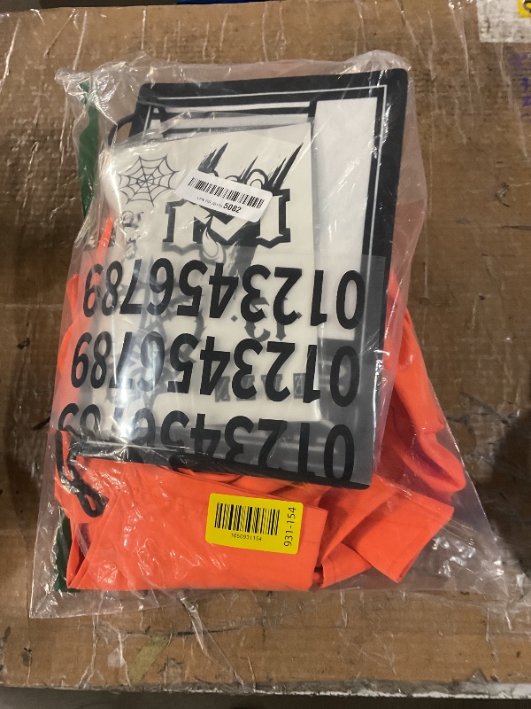 Photo 1 of (used)(unknown if complete) Deaboat Prisoner Jumpsuit Men Halloween Costume - 6-Piece Orange Prison Cosplay Outfit Unisex Adult Jail Uniform