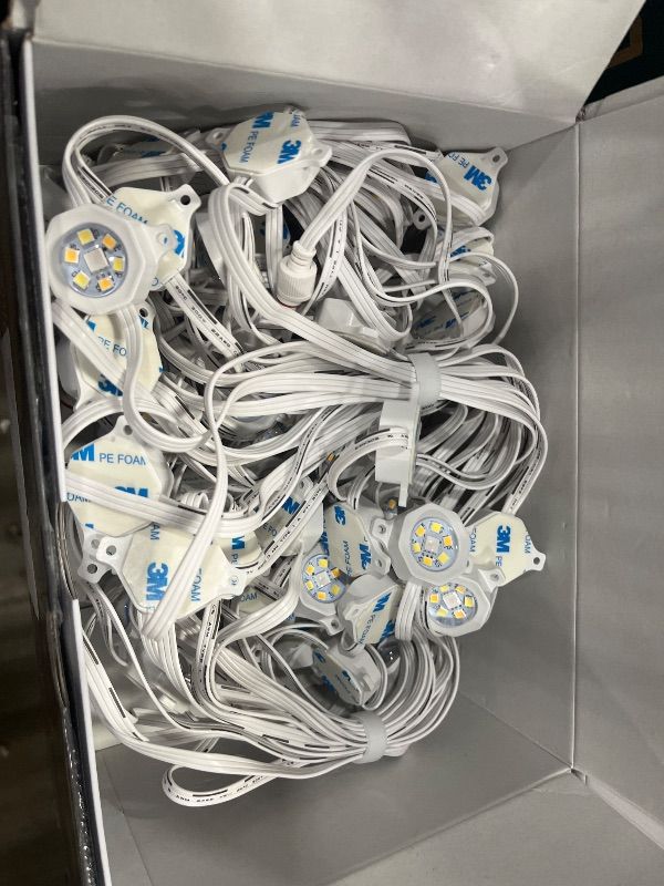 Photo 1 of (incomplete item) LPDISPLAY 150ft 120led Permanent Christmas Lights Outdoor, RGB+IC Color Changing for Year-Round Decor