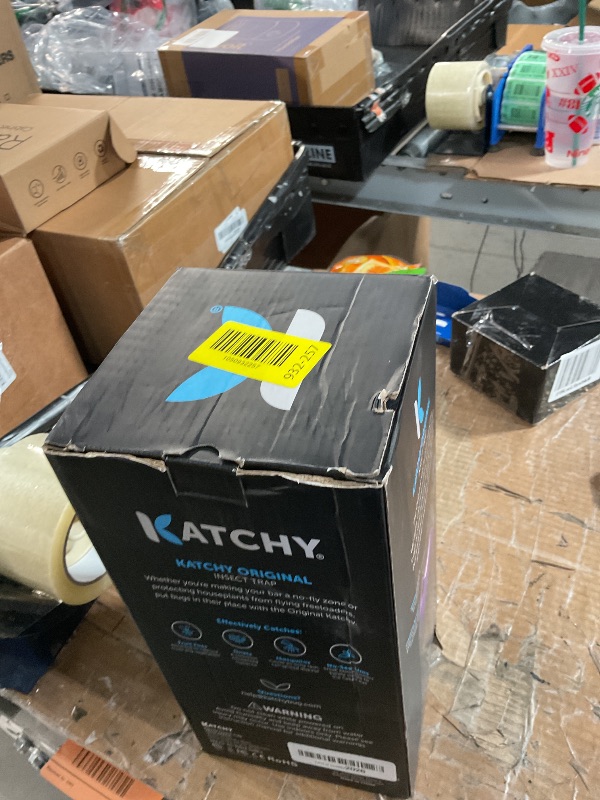 Photo 1 of ***(USED/ UNKNOWN IF MISSING PARTS)***Katchy Flying Insect Trap Indoor – Catcher & Killer for Mosquito, Fruit Fly, Gnat & Small Moth – Non-Zapper with Suction & Blue Light – Ideal for Indoor Spaces, Kitchen & Plants (Original, Black)