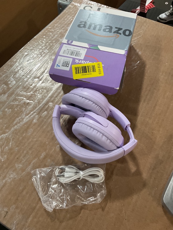 Photo 1 of **MISSING SOME FOAM**
JoySpark Kids Bluetooth Headphones, Lightweight Wireless Headphones for Kids, 85/94dB Volume Limited, 60 Hours Playtime, Bluetooth 5.3, Over-Ear Toddler Headsets with Built-in Mic-Purple