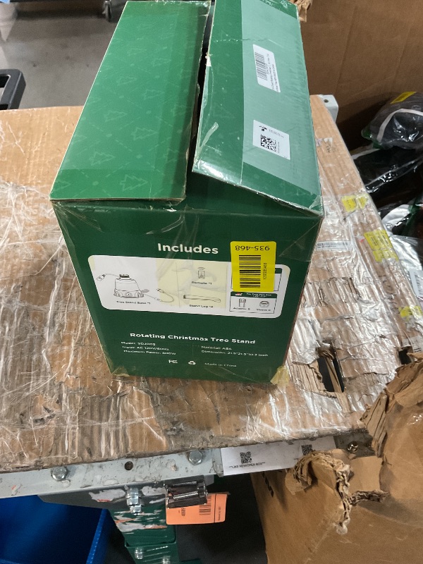 Photo 1 of (2025 Upgrade) Rotating Christmas Tree Stand with Remote Control, Stable 360 Revolving Tree Base Stand, Up to 7.5ft 90lb. Adjustable Christmas Tree Holder for Xmas Tree, Artificial Tree (Green)