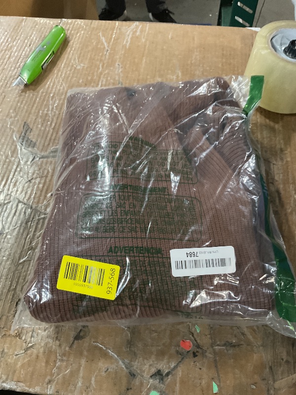 Photo 1 of *****SIZE SMALL FITS LOOSE*****LILLUSORY Women's Quarter Zip Oversized Sweater 2025 Mock Turtleneck Fall Fashion Outfit Chocolate Brown S