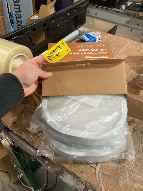 Photo 1 of ***(MISSING REMOTE)***RIRIBEN Rechargeable Motion Sensor Ceiling Light Indoor, 10000mAh Battery Operated Closet Light with Remote Control, Magnetic Mount Shower Light for Bathroom/Pantry/Garage 2-Pack