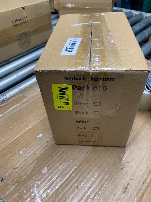 Photo 1 of (used)(incomplete) Stackable 6 Pack Snack Organizer for Pantry Shelf,Clear Pantry Organizers and Storage Bins for Fridge,Office,Cupboard