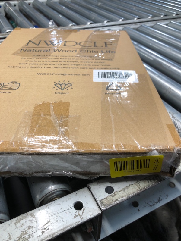 Photo 1 of ***(MINOR DAMAGE)***NWDCLF Rustic 8x10 Picture Frame, Reclaimed Barnwood Photo Frame with Real Glass, Distressed Natural Wood Frame for Wall and Tabletop Display, Farmhouse Country Home Office Cabin Décor