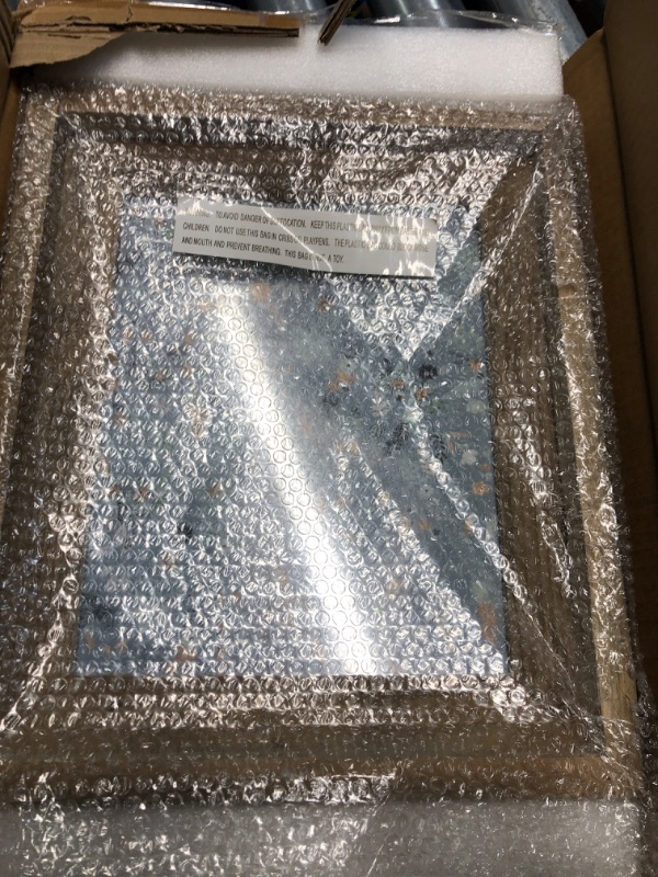 Photo 1 of ***(MINOR DAMAGE)***NWDCLF Rustic 8x10 Picture Frame, Reclaimed Barnwood Photo Frame with Real Glass, Distressed Natural Wood Frame for Wall and Tabletop Display, Farmhouse Country Home Office Cabin Décor