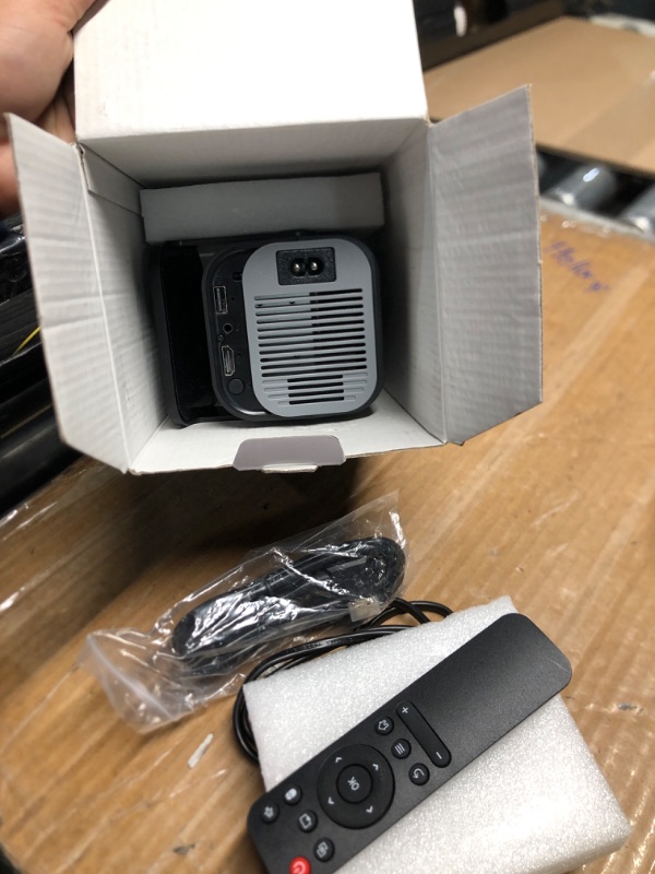 Photo 1 of ?180°-Rotation Adjustable Stand?HIPPUS Smart Mini Projector with WiFi and Bluetooth,1080P Portable 4k Outdoor Portable Projector,300ASIN LM,Support 2.4G/5G Wi-Fi6, BT5.2 With Android 11,Black.