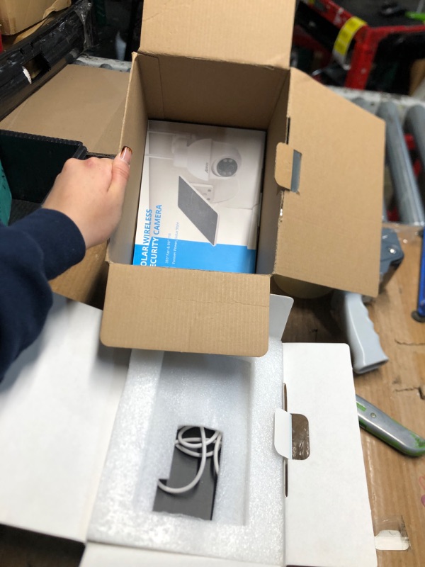 Photo 1 of (ONLY ONE CAMERA) ANRAN 2K Solar Security Camera Wireless Outdoor, 2 Pack Battery-Powered WiFi Camera with 360° PTZ for Home Security, PIR Motion Detection, 3MP Color Night Vision, Two-Way Audio, Alexa Compatible