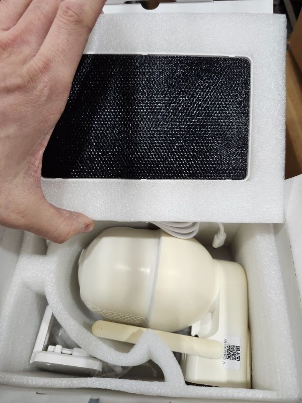 Photo 1 of (ONLY ONE CAMERA) ANRAN 2K Solar Security Camera Wireless Outdoor, 2 Pack Battery-Powered WiFi Camera with 360° PTZ for Home Security, PIR Motion Detection, 3MP Color Night Vision, Two-Way Audio, Alexa Compatible