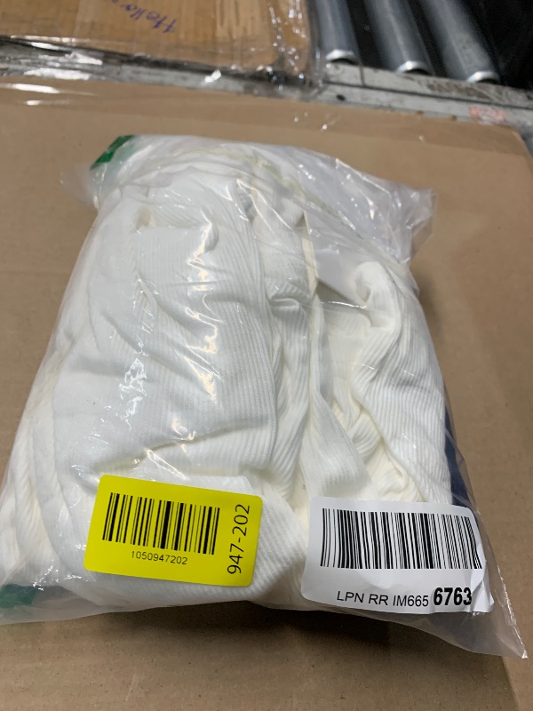 Photo 1 of ***STOCK PHOTO FOR REFERENCE ONLY, 2 WHITE AND 1 BLUE SHIRT***Riyiper 3 Pack Women's Ribbed Crop Tops, Long Sleeve Layer Tight Slim Fit Shirts Basic Crew Neck Tops Fall Y2k Clothes(M,Black, White, Navy Blue)