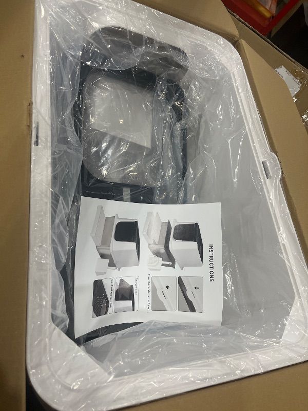 Photo 1 of ***FACTORY SEALED*** RIZZARI Stainless Steel Litter Box: Leakproof Enclosed Design - Black 24" L*16" W*18" H - Jumbo Size Odor Control for Cats Under 25 lbs - Living Room Bedroom