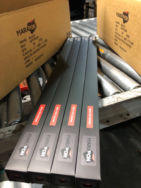 Photo 1 of ***FACTORY SEALED*** ( pack of 4 )MARAPON® Window Privacy Film - Black Static-Adhesive Window Film [29.5x78.7”] Privacy Window Film - UV Blocking Window Film Blackout Window Film - Static Window Film - Frosted Glass Window Film