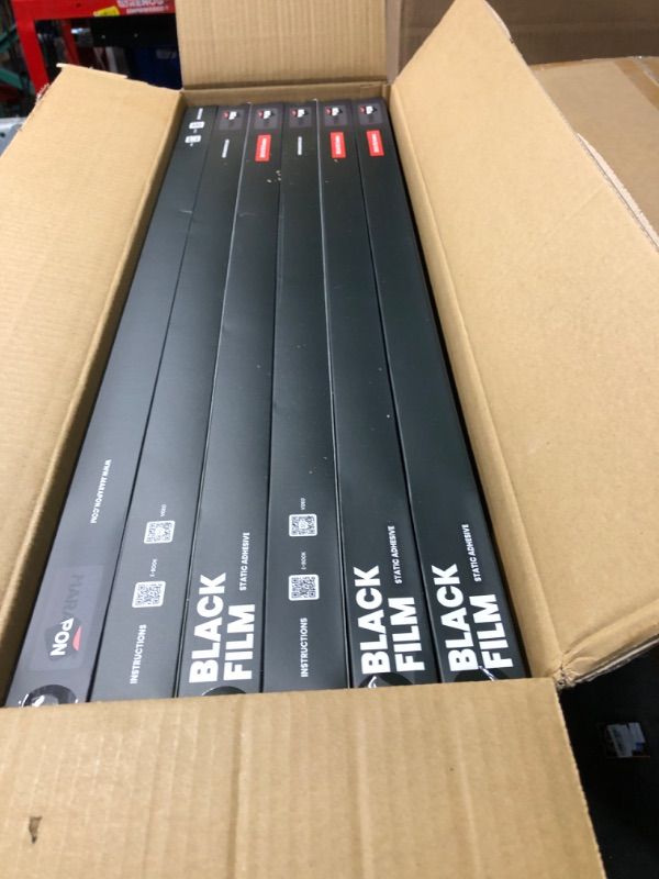 Photo 1 of ***FACTORY SEALED*** ( PACK OF 30 )MARAPON® Window Privacy Film - Black Static-Adhesive Window Film [29.5x78.7”] Privacy Window Film - UV Blocking Window Film Blackout Window Film - Static Window Film - Frosted Glass Window Film