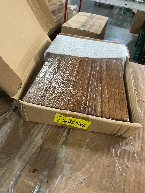 Photo 1 of (12 x 7 Inch) Wood Riser Soap Tray, Rustic Wood Pedestal Stand Tray Soap Dish Holder for Kitchen Counter, Sink,Vanity,Farmhouse Decorative Bathroom Dishes Plant Bottles Candles Display,Brown