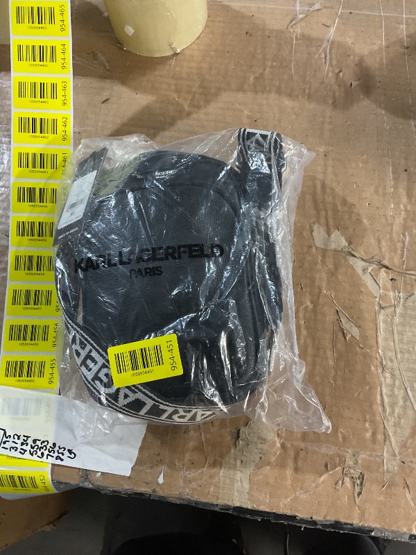 Photo 1 of (SEE NOTES) Karl Lagerfeld Paris Maybelle Phone Crossbody, Black/Silver