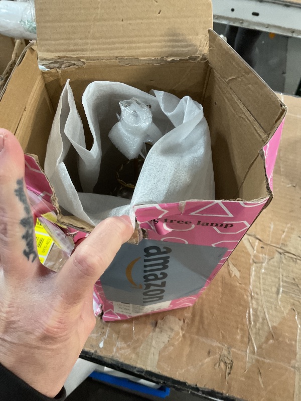 Photo 1 of Lewondr Christmas Tree Light, 11'' Battery Operated Christmas Tree Night Light, Crystal Spiral Xmas Tree Table Lamp with Star Light & Metal Stand, Christmas Decoration for Home Room Desk Indoor, Gold