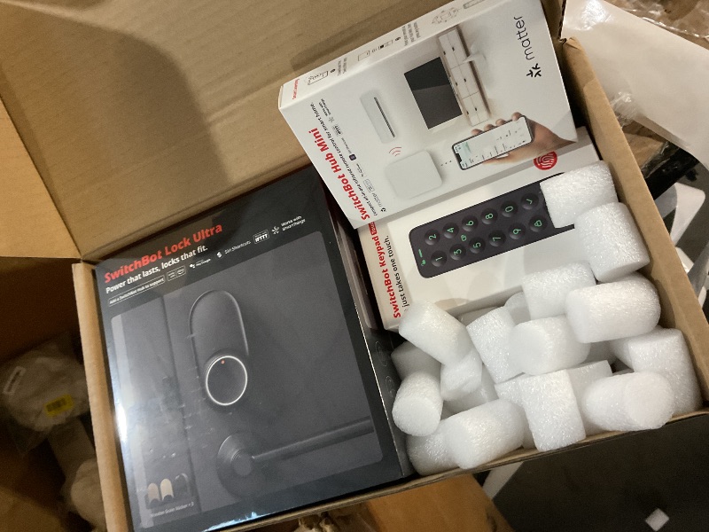 Photo 1 of *3 BOXES INSIDE ONE LARGER BOX* FACTORY SEALED* Smart Lock Ultra with Keypad,Fingerprint Door Lock, App Remote Control, Built-in WiFi Keypad Deadbolt, Auto Unlock, Waterproof&Easy Install,Supports Alexa and Google (Lock Ultra Touch Combo)