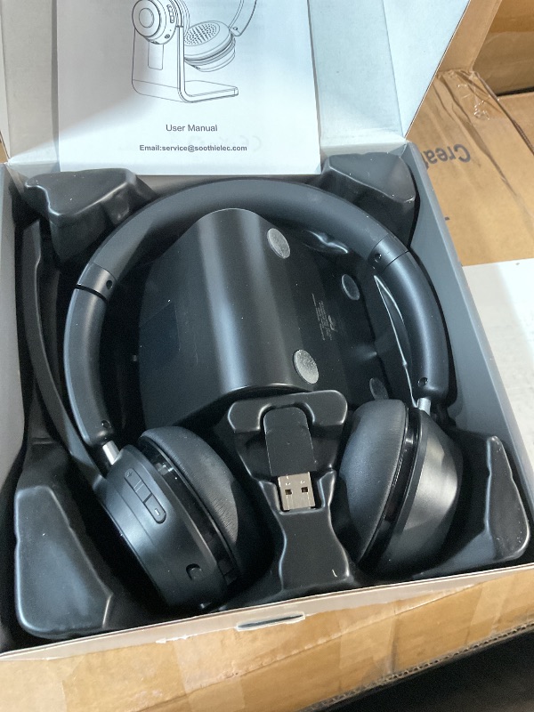 Photo 1 of (Upgraded Version) Wireless Headset, Bluetooth Headset with Noise Cancelling Microphone, Best Headphones with Mic Mute & USB Dongle for PC/Computer/Laptop/Cell Phones/Remote Work/Call Center