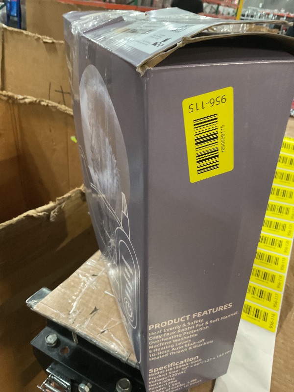 Photo 1 of Heated Blanket Electric Blanket,Cozy Faux Rabbit Fur & Soft Flannel Warm Heater Throw Blanket with 5 Fast Heating Levels &10Hours Auto-Off Over-Heat Protection?50" x 60" (Grey)