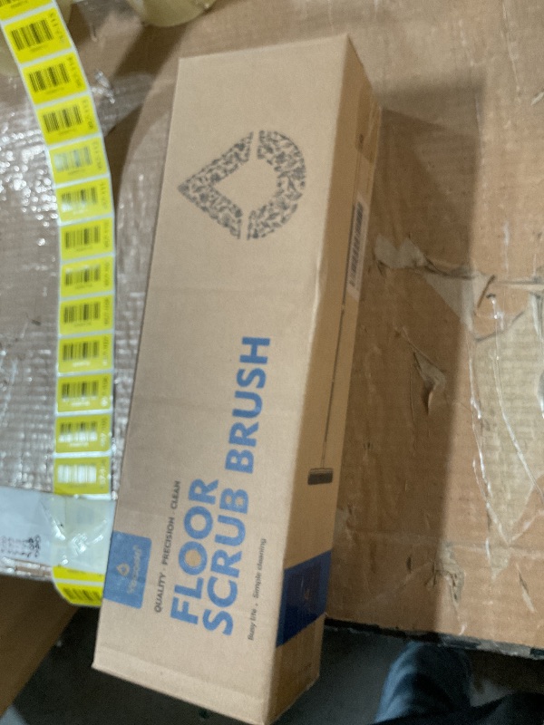 Photo 1 of Yocada Floor Scrub Brush Telescopic Handle 2 in 1 Scrape Brush Stiff Bristle Shower Scrubber for Cleaning Patio Bathroom Garage Kitchen Wall Deck Tub Tile 55.9 inch Tall