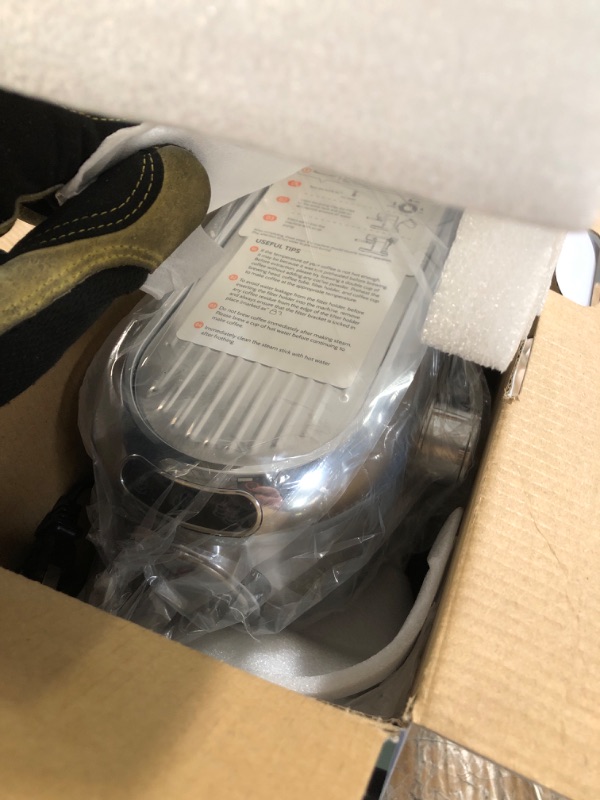 Photo 1 of ANYCOLD Espresso Machine 20 Bar, Compact Espresso Maker, Stainless Steel Expresso Coffee Machines with Steam Milk Frother & 34oz Removable Water Tank for Home Latte, Cappuccino, Silver