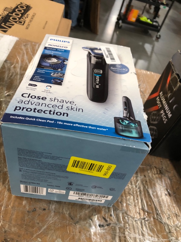 Photo 1 of ***(MISSING PARTS)***Philips Norelco Shaver 7600, Rechargeable Wet & Dry Electric Shaver with SenseIQ Technology, Quick Clean Pod, Travel Case & Pop-up Trimmer, S7886/84