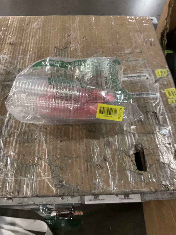 Photo 1 of **12 each set****      Sliner 50 Pcs 16 oz Coquette Disposable Plastic Cups with Straw for Party Supplies Bow Cups Birthday Wedding Bridal Engagement Party Drinkware Christmas Baby Shower Decoration (Pink Bow)