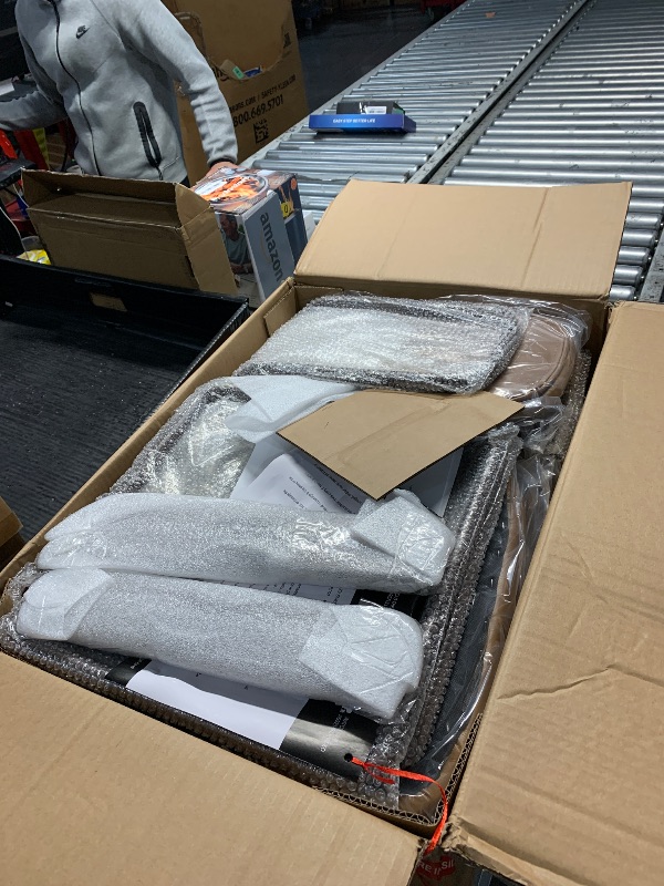 Photo 1 of ***PARTIAL SET - PRICE ADJUSTED***
MALOL Swivel Bar Stools Set of 4, Mid Century PU Leather Counter Height Bar Chairs with Low Back and Metal Legs, Modern Bar Stool Chair for Kitchen Island, Brown