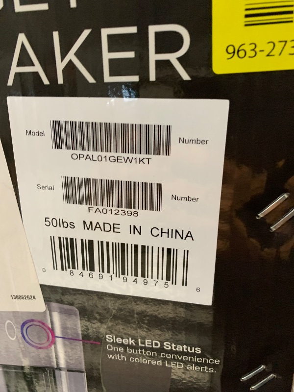 Photo 1 of GE Profile™ Opal™ Nugget Ice Maker + Side Tank, Countertop Icemaker, Stainless Steel, 33lbs Daily Ice Production
